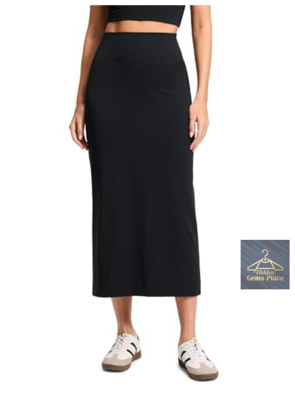 Maxi Pencil Skirt High Waisted Slit Casual Athletic